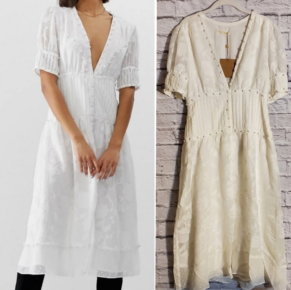 🤍Stevie May White Midi Dress